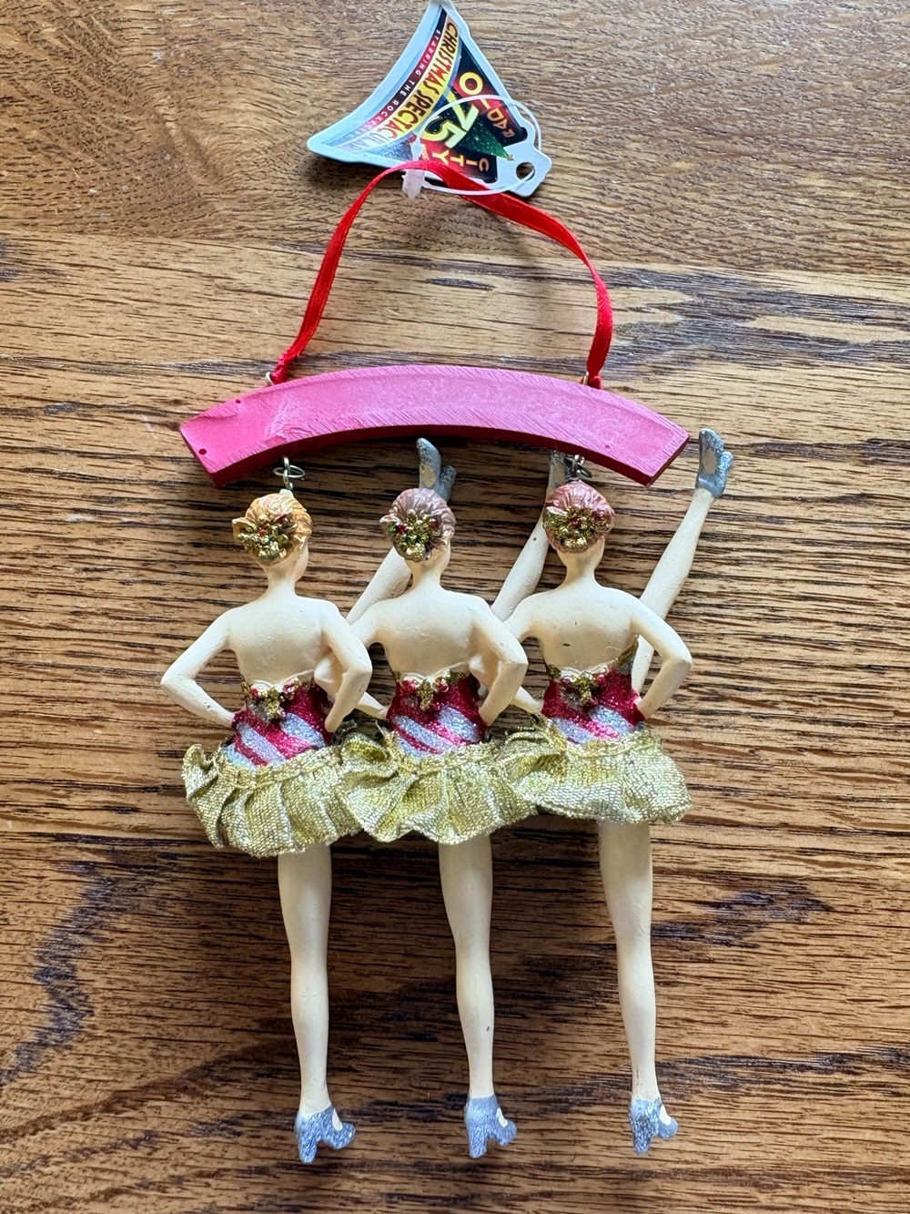 2007 3 Kicking Candy Cane Radio City Rockettes Christmas Ornament- 75th Ann. - Picture 8 of 16
